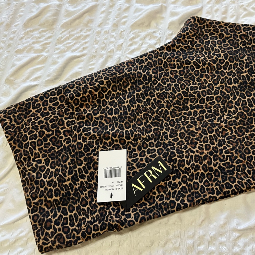 🐆🖤AFRM Vintage Leopard Leggings 2X NWT